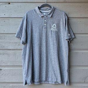New Era Colorado School of Mines Short Sleeve Polo Shirt Gray Size XL